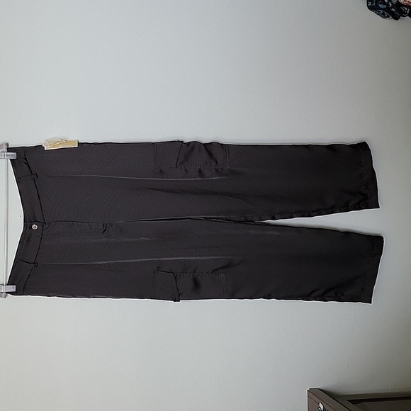 Michael Michael Kors black NWT textured satin cargo pants size 12 - Picture 2 of 12